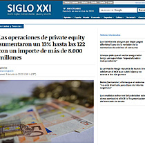 Las operaciones de private equity aumentaron un 13% hasta las 122 con un importe de ms de 8.000 millones